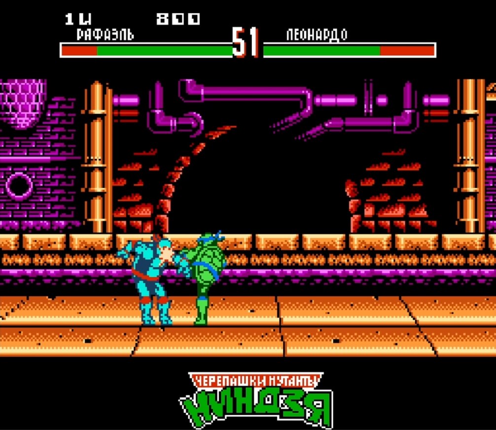 Teenage Mutant Ninja Turtles Tournament Fighters - геймплей игры Dendy\NES